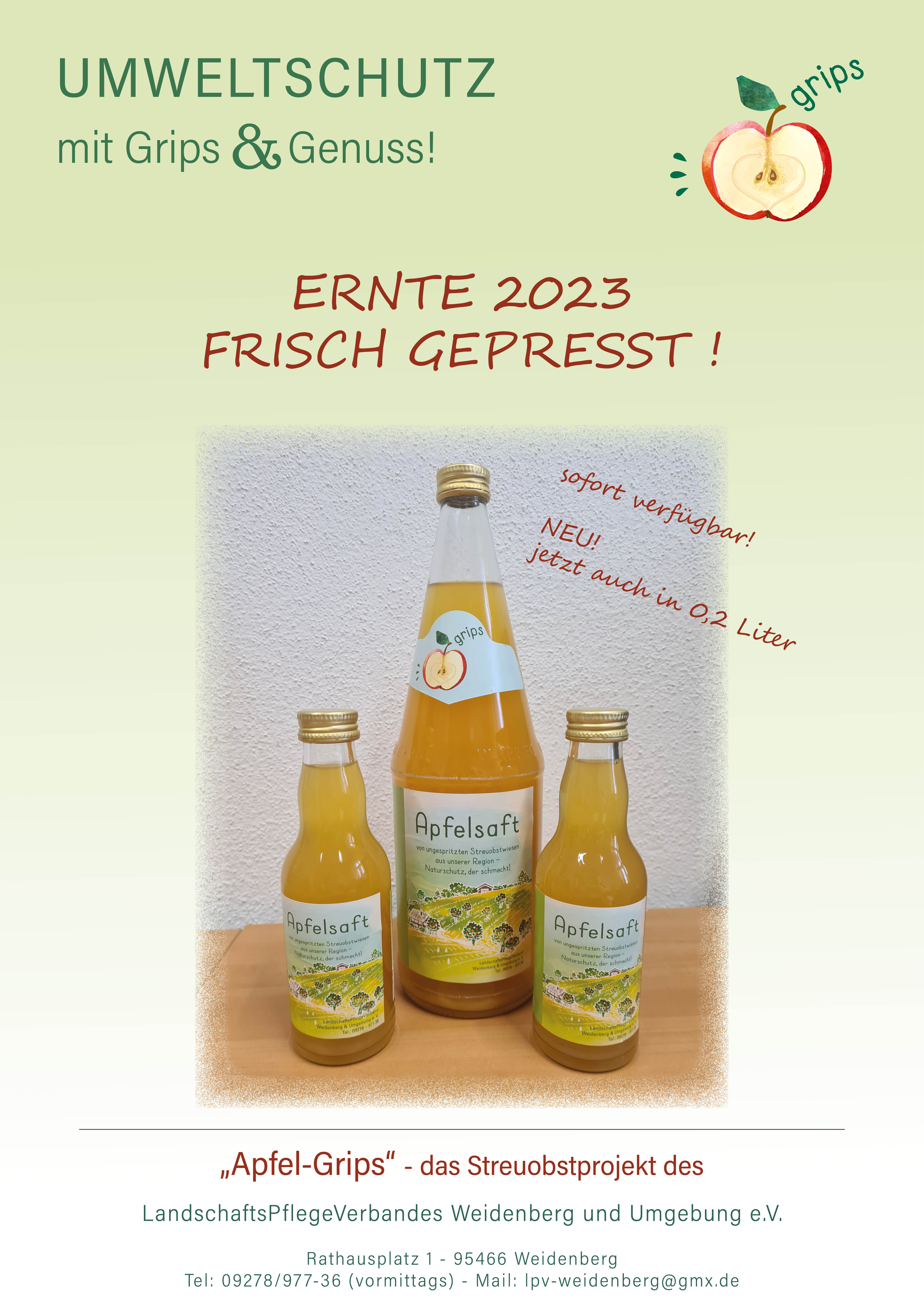 Ernte 2023-frisch gepresst